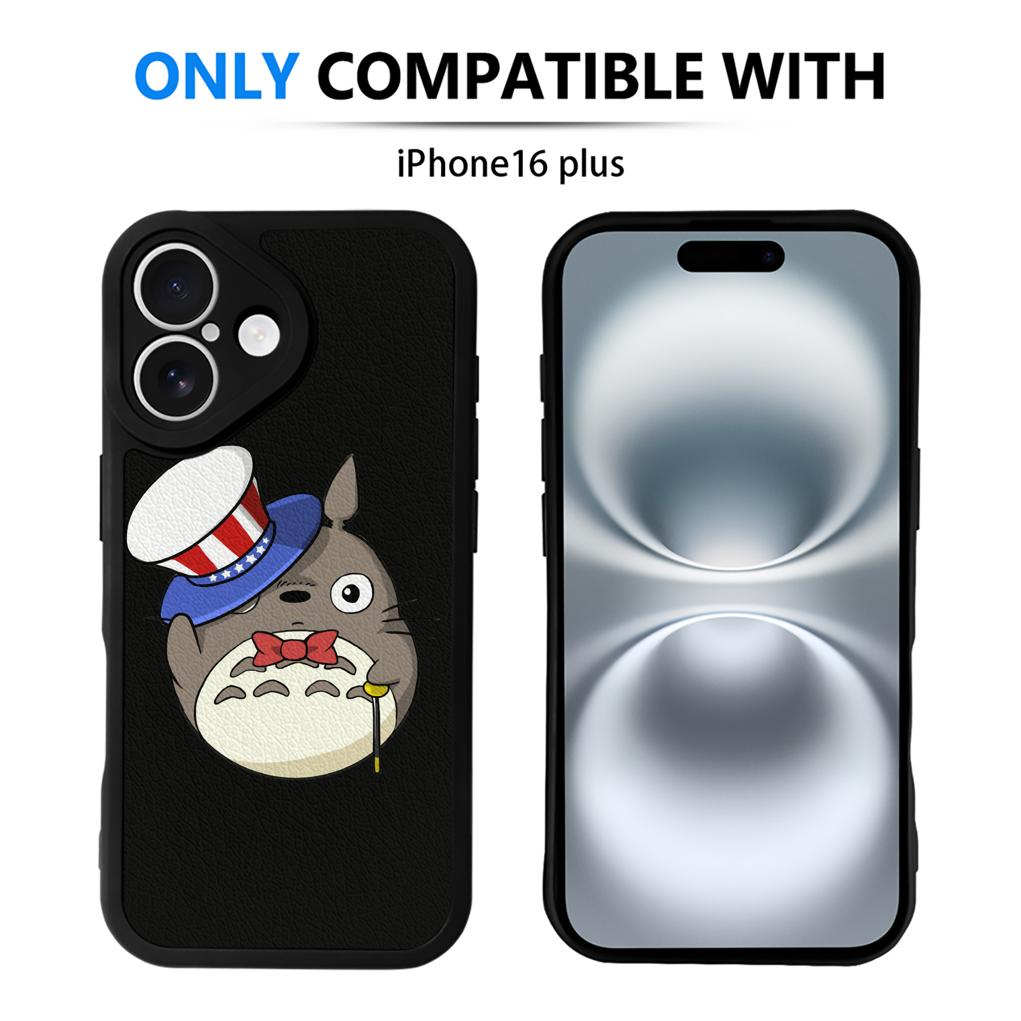 （画像用） となりのトトロ 草壁メイ 草壁サツキ My Neighbor Totoro Satsuki Kusakabe Mei Kusakabe 【iPhone 16シリーズ対応】シリコンスマホケース（レザー調） 材質：シリコン